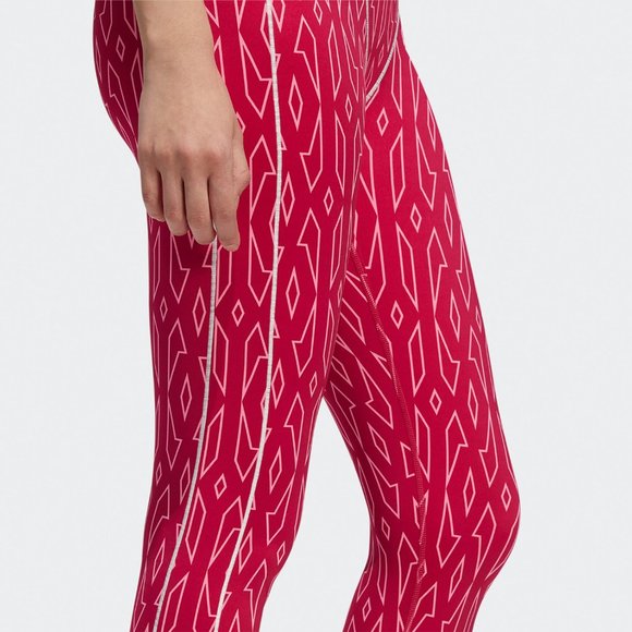 Adidas Women's Bold Pink Ivy Park Monogram Tights Size xs H21139 - Picture 3 of 4
